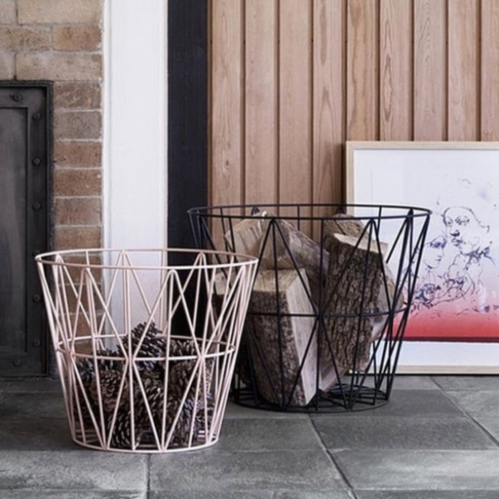 Ferm Living Pink Wire basket